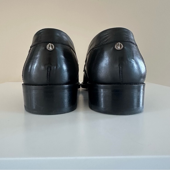 ITALIAN Leather Black & Brown Loafers Sz 7 - Picture 4 of 9
